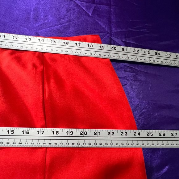 VTG📌90's Viscose Blend Fire Red Plus Size Pencil Maxi Skirt - Picture 7 of 14